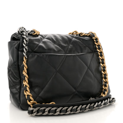 Chanel Goatskin Quilted Large Chanel 19 Flap Black 2 of 11