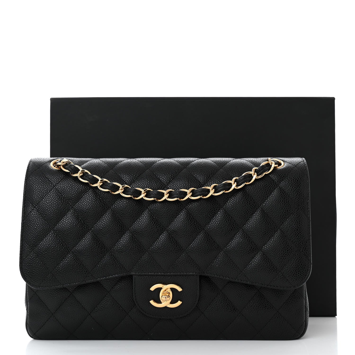 Chanel Caviar Quilted Jumbo Double Flap Black 11 of 11