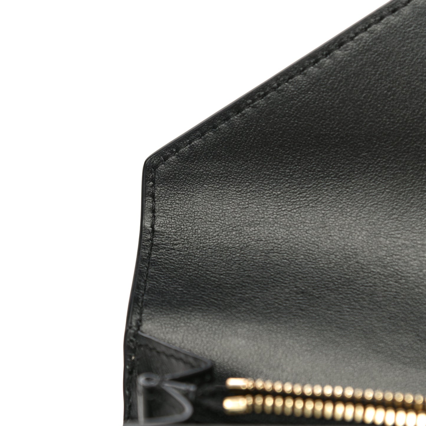 Vintage Check Grain Calfskin Halton Wallet Black