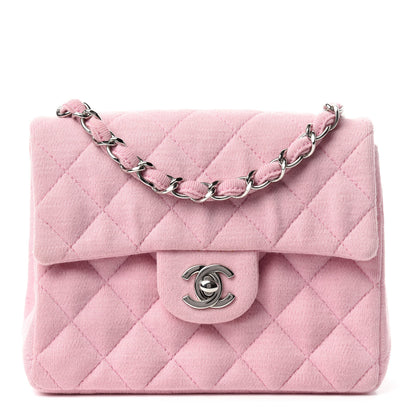 Chanel Jersey Quilted Mini Square Flap Pink 1 of 11