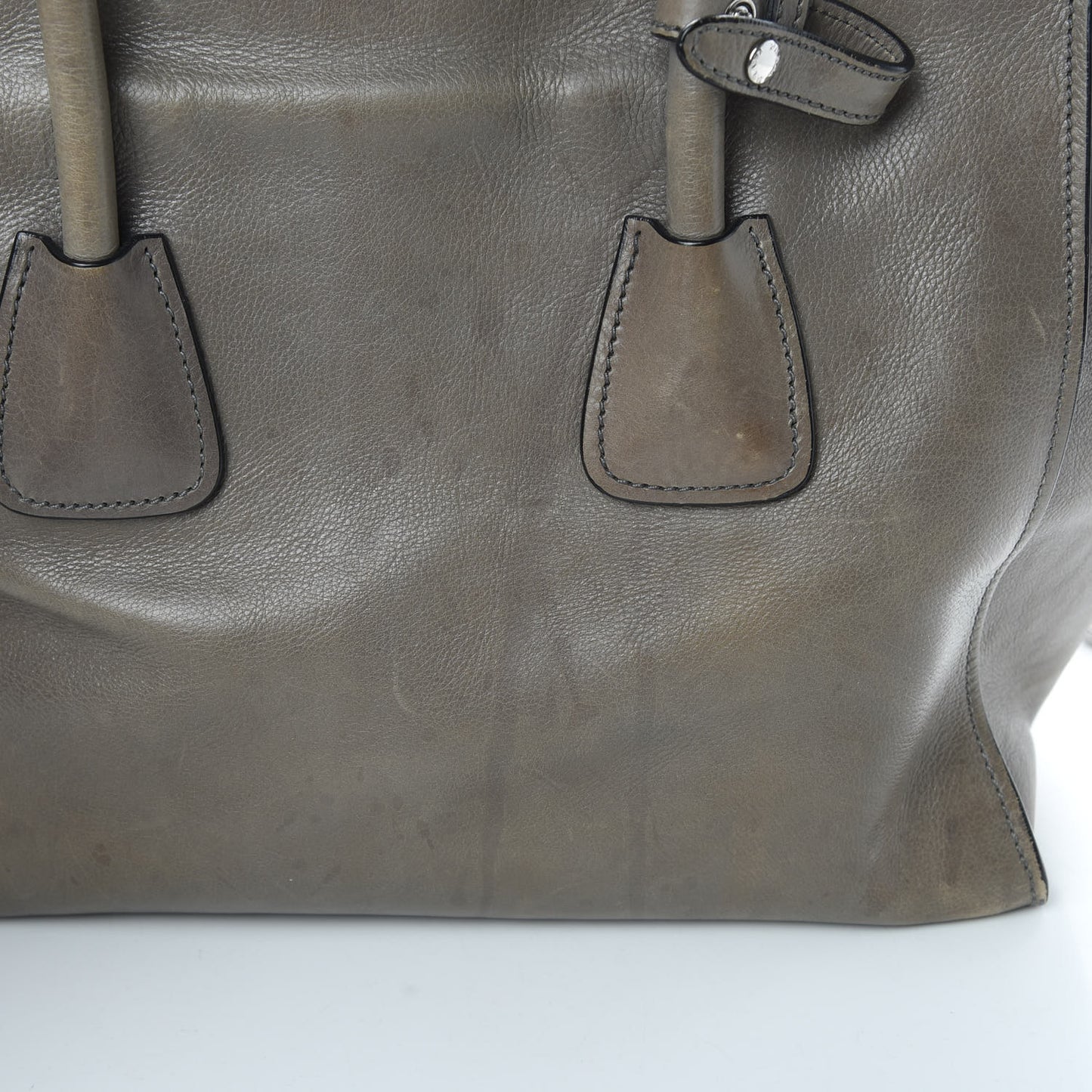 Glace Calf Twin Pocket Tote Marmo
