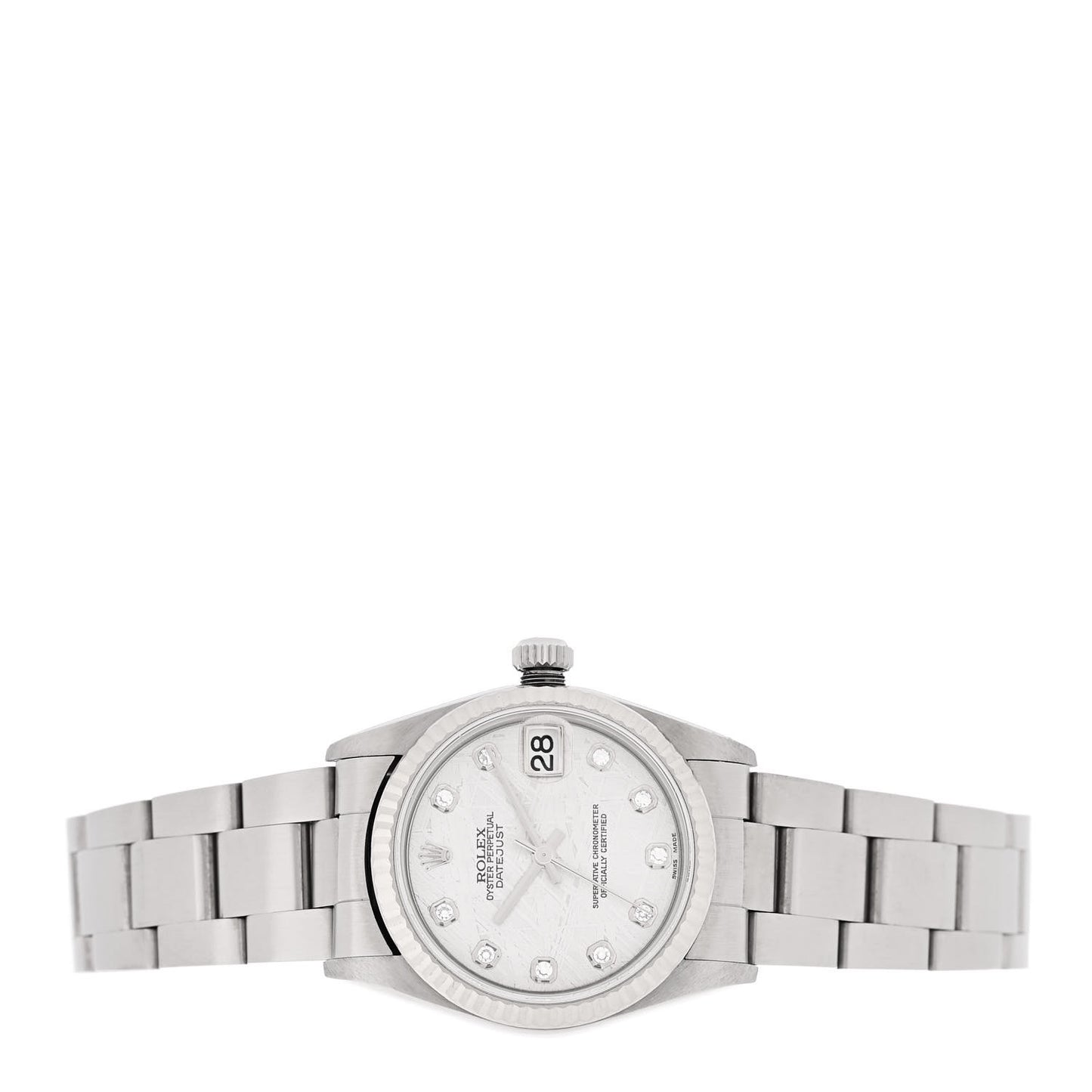 Stainless Steel 18K White Gold Diamond Meteorite 31mm Oyster Perpetual Datejust Watch 78274