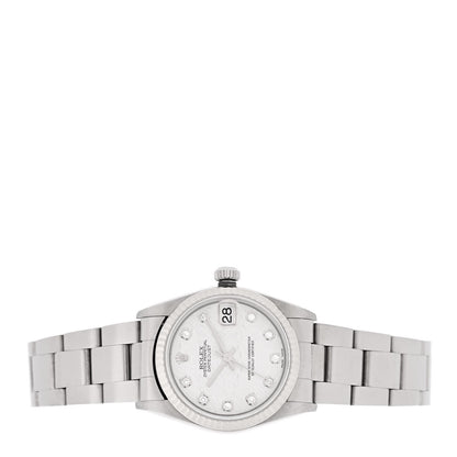 Rolex Stainless Steel 18K White Gold Diamond Meteorite 31mm Oyster Perpetual Datejust Watch 78274 2 of 5