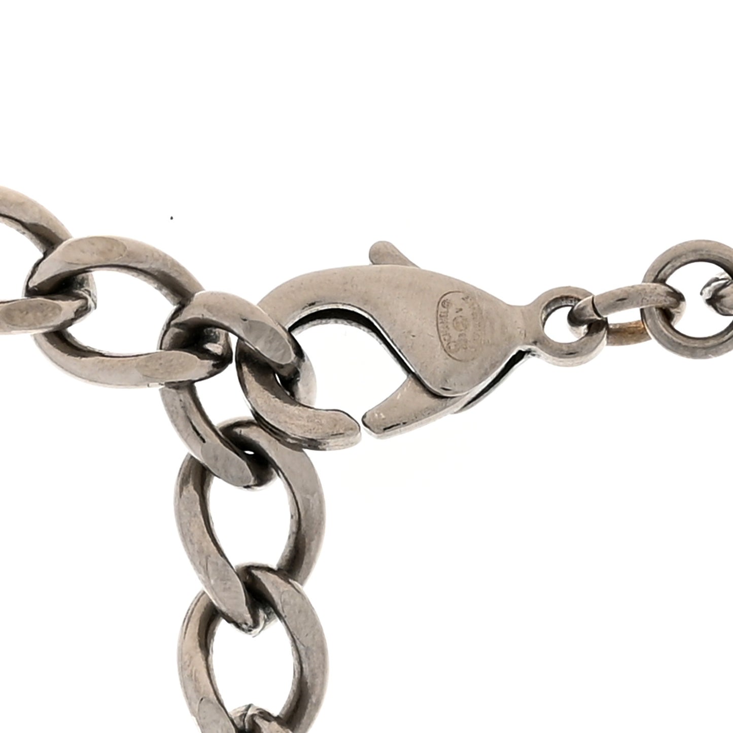 Crystal CC Lucky Symbols Choker Necklace Silver