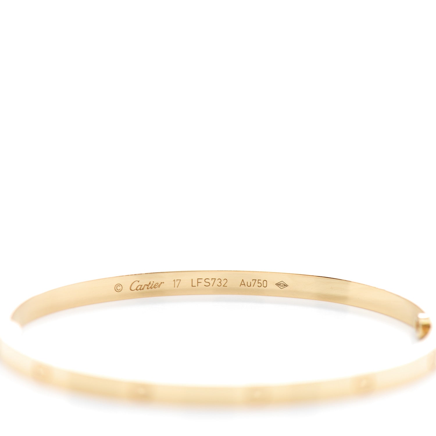 Cartier 18K Yellow Gold Small LOVE Bracelet 17 4 of 5