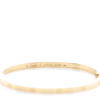 Cartier 18K Yellow Gold Small LOVE Bracelet 17 4 of 5