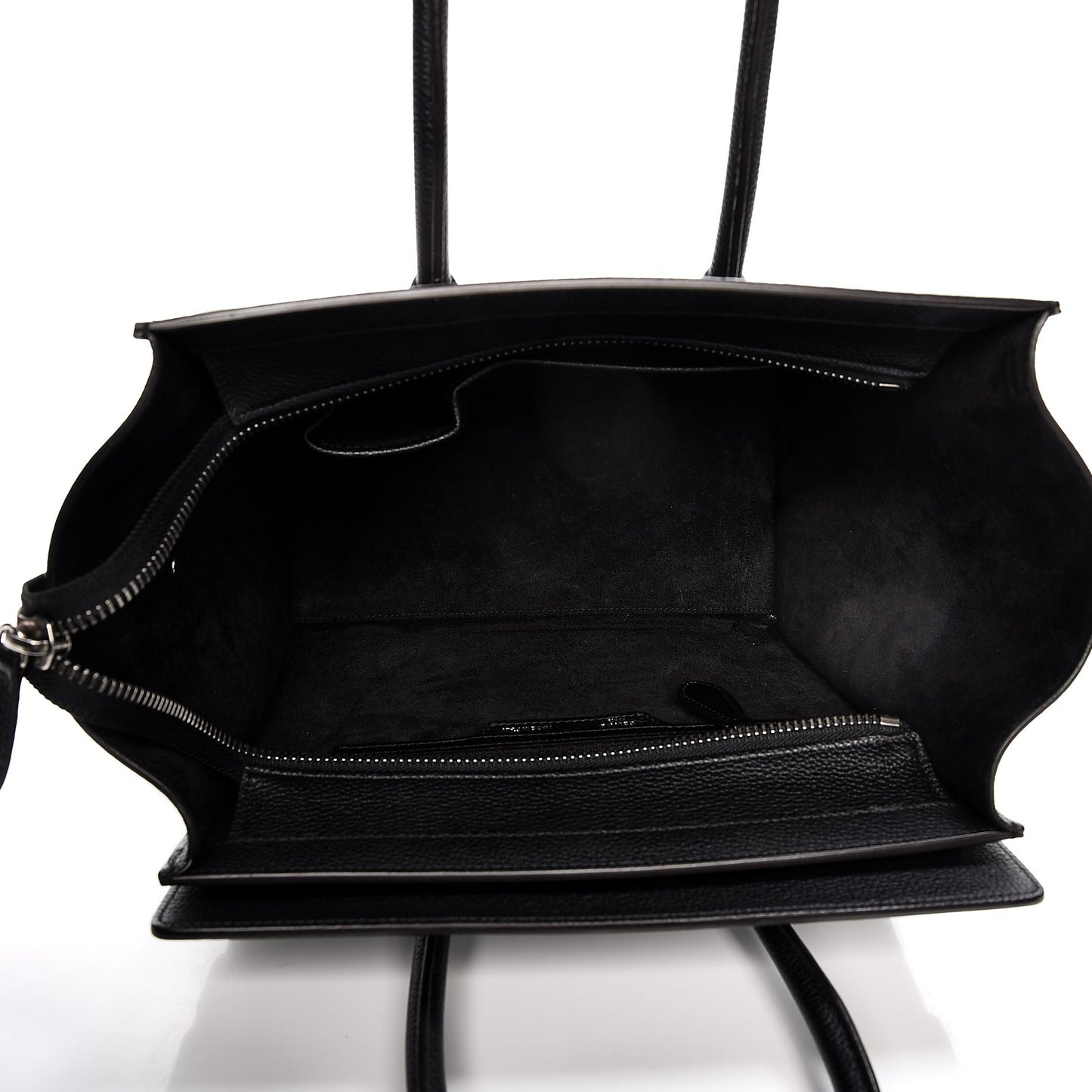 Drummed Calfskin Micro Luggage Black