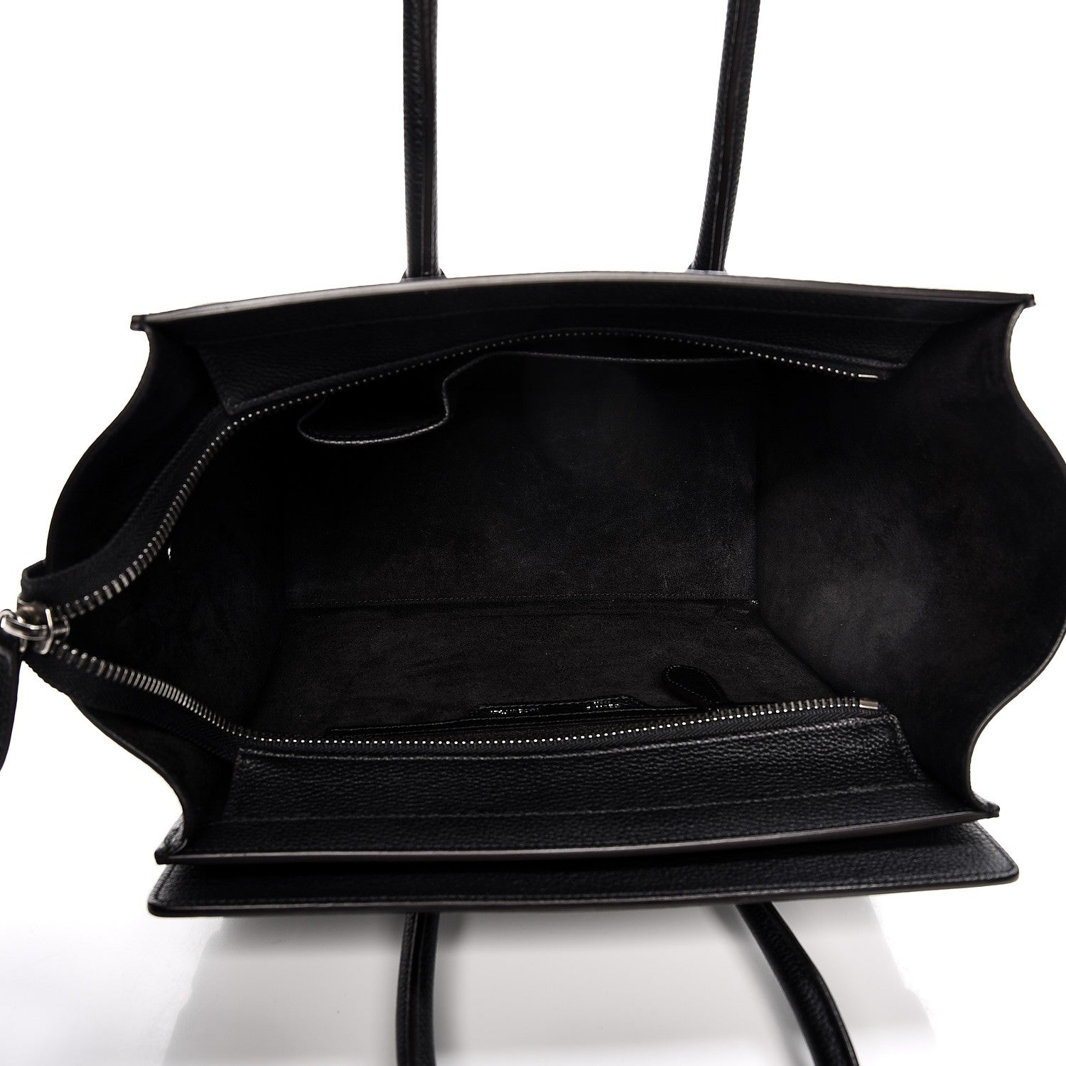 Celine Drummed Calfskin Micro Luggage Black 5 of 9