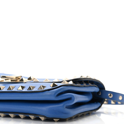 Valentino Garavani Vitello Mini Rockstud Flap Saddle Crossbody Bag Light Sapphire 10 of 10