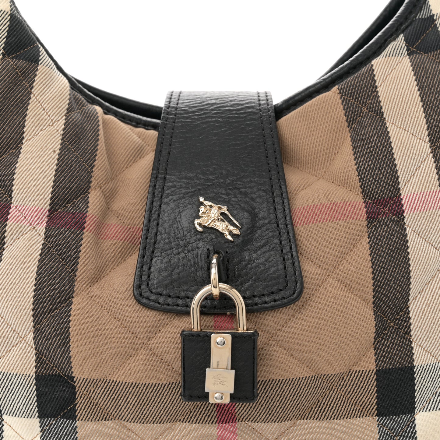 House Check Quilted Brook Hobo Black