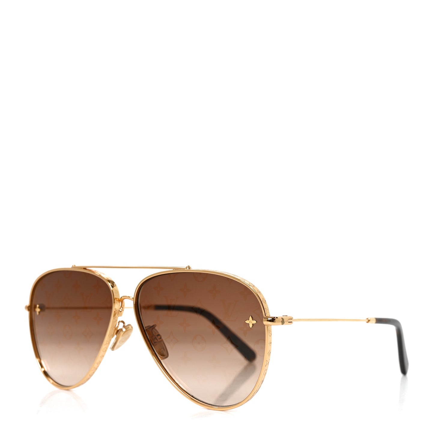 Metal The LV Pilot Sunglasses Z1619U Gradient Brown Monogram