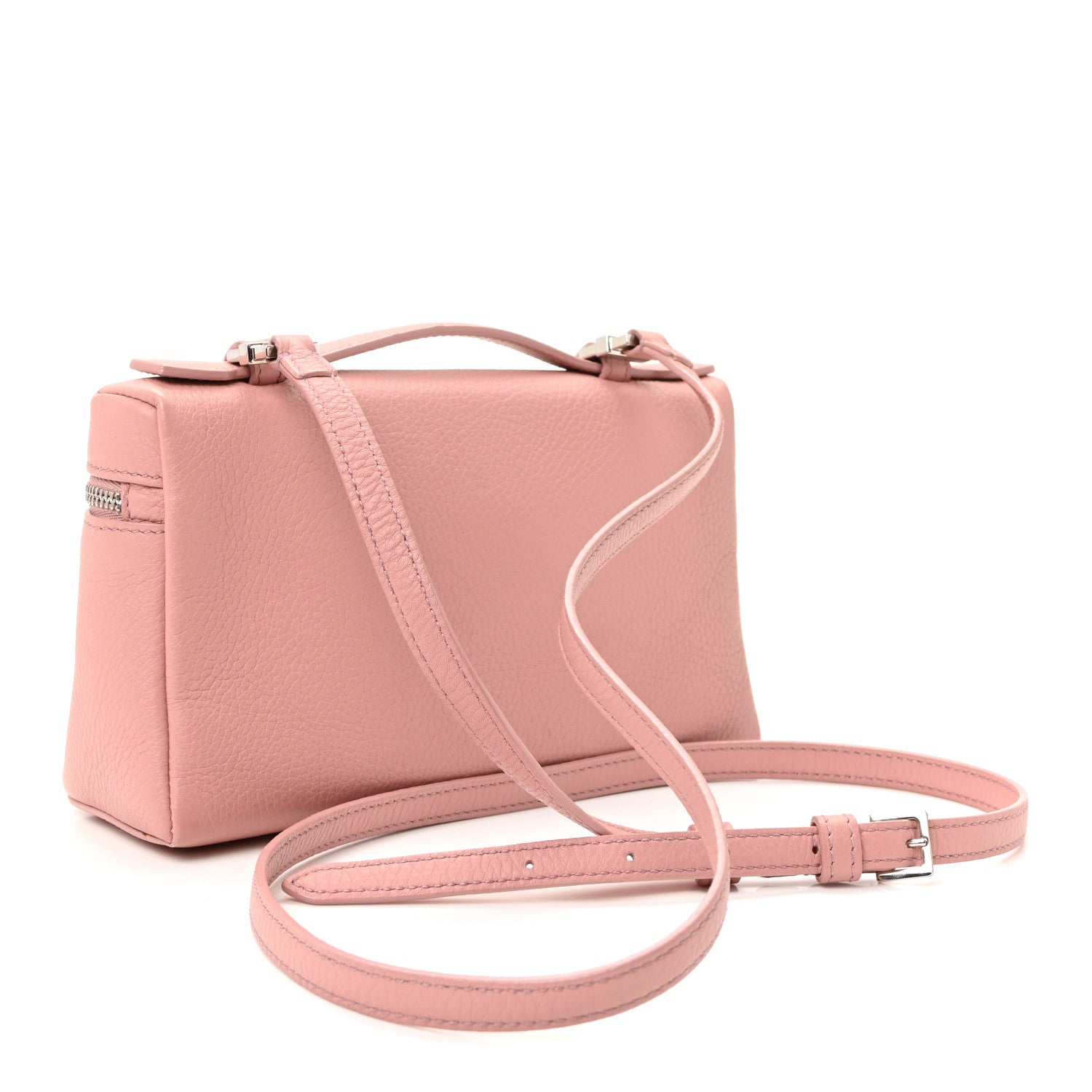 Loro Piana Grained Calfskin L19 Extra Pocket Pouch Rosa 1819223