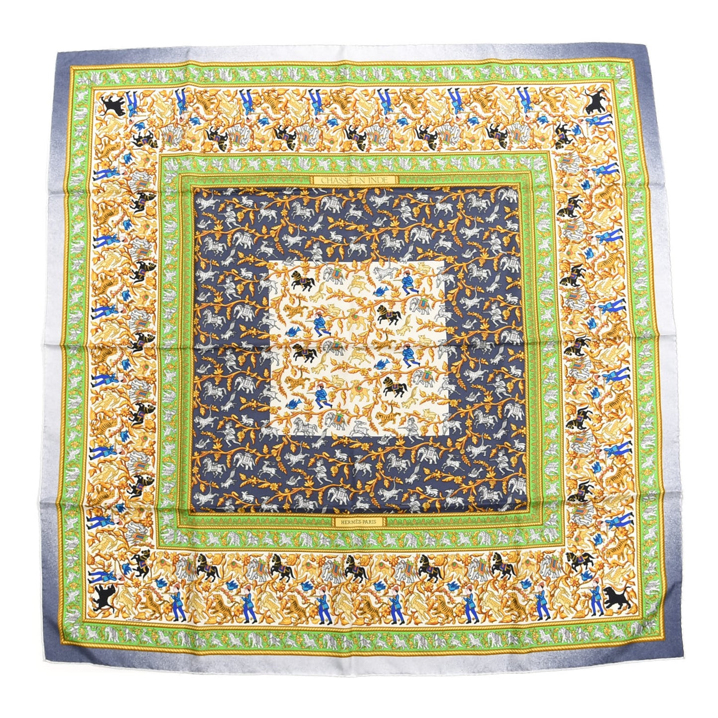 Silk Chasse En Inde Scarf 90