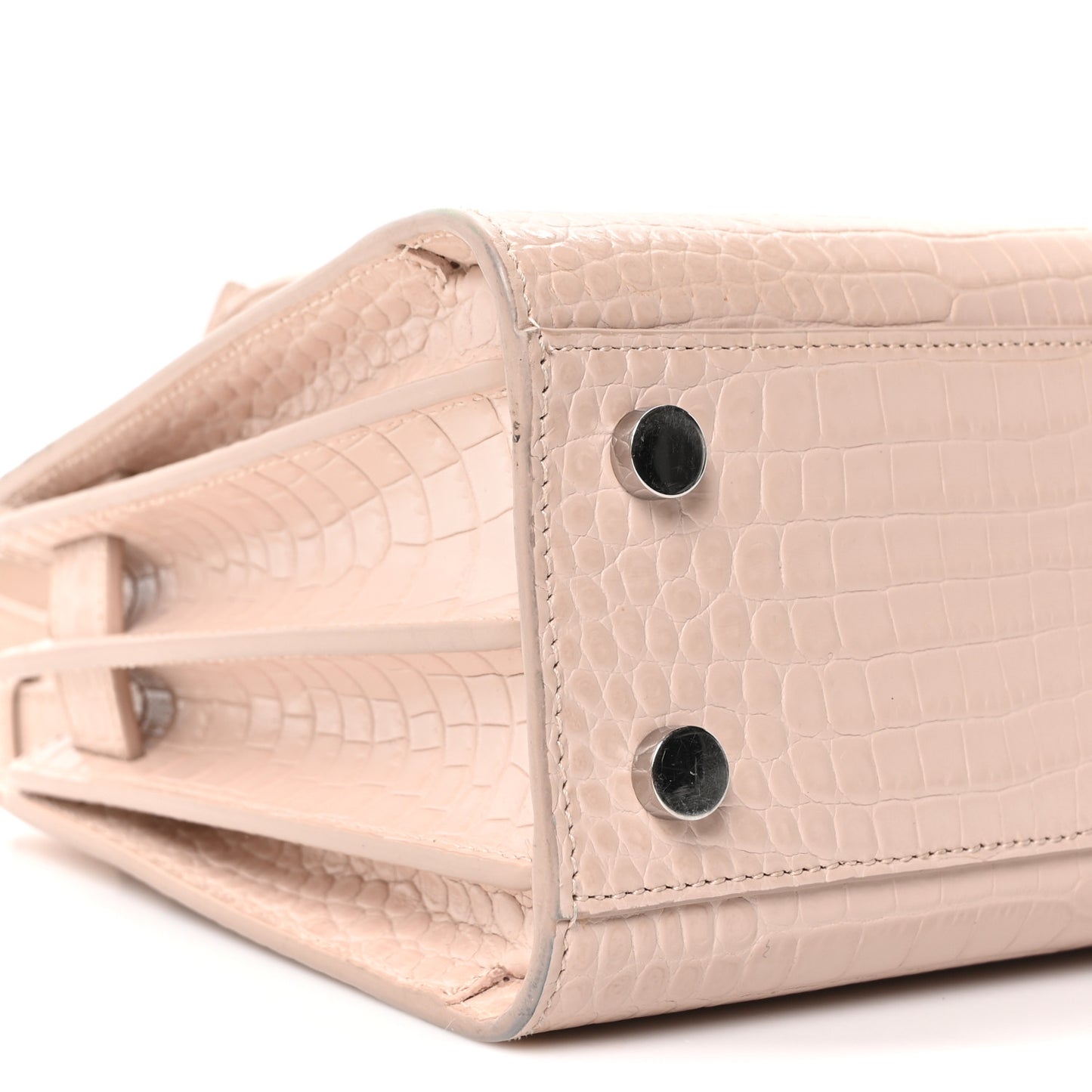 Calfskin Crocodile Embossed Nano Sac De Jour Marble Pink