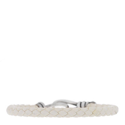 Tiffany Sterling Silver Leather Paloma Picasso Knot Single Braid Bracelet White 2 of 3