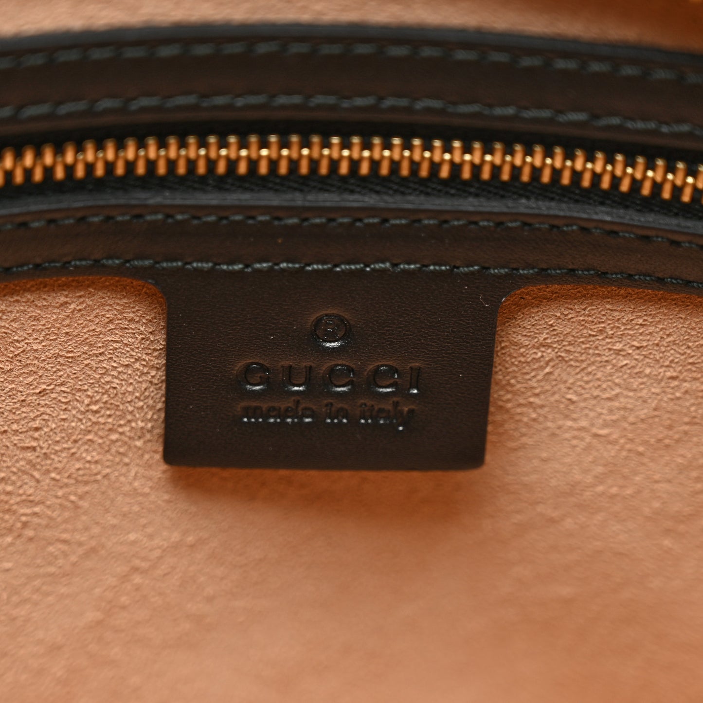Guccissima Small Zippered Bucket Tote Black