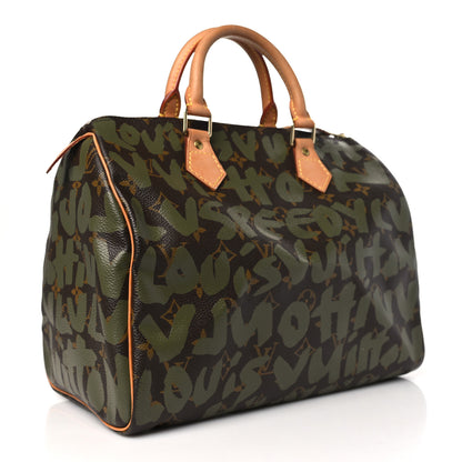 Louis Vuitton Monogram Graffiti Speedy 30 Kaki 3 of 10
