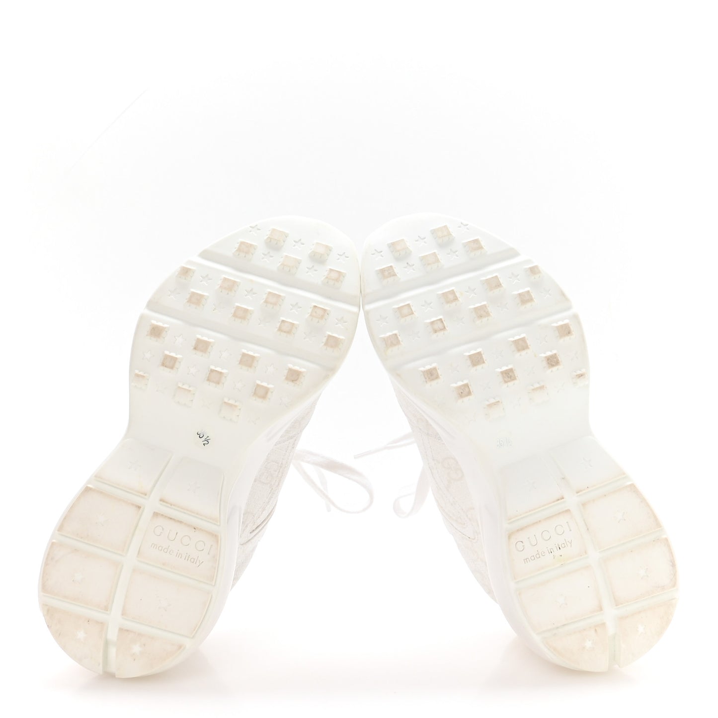 GG Supreme Monogram Womens Rhyton Sneakers 35.5 White
