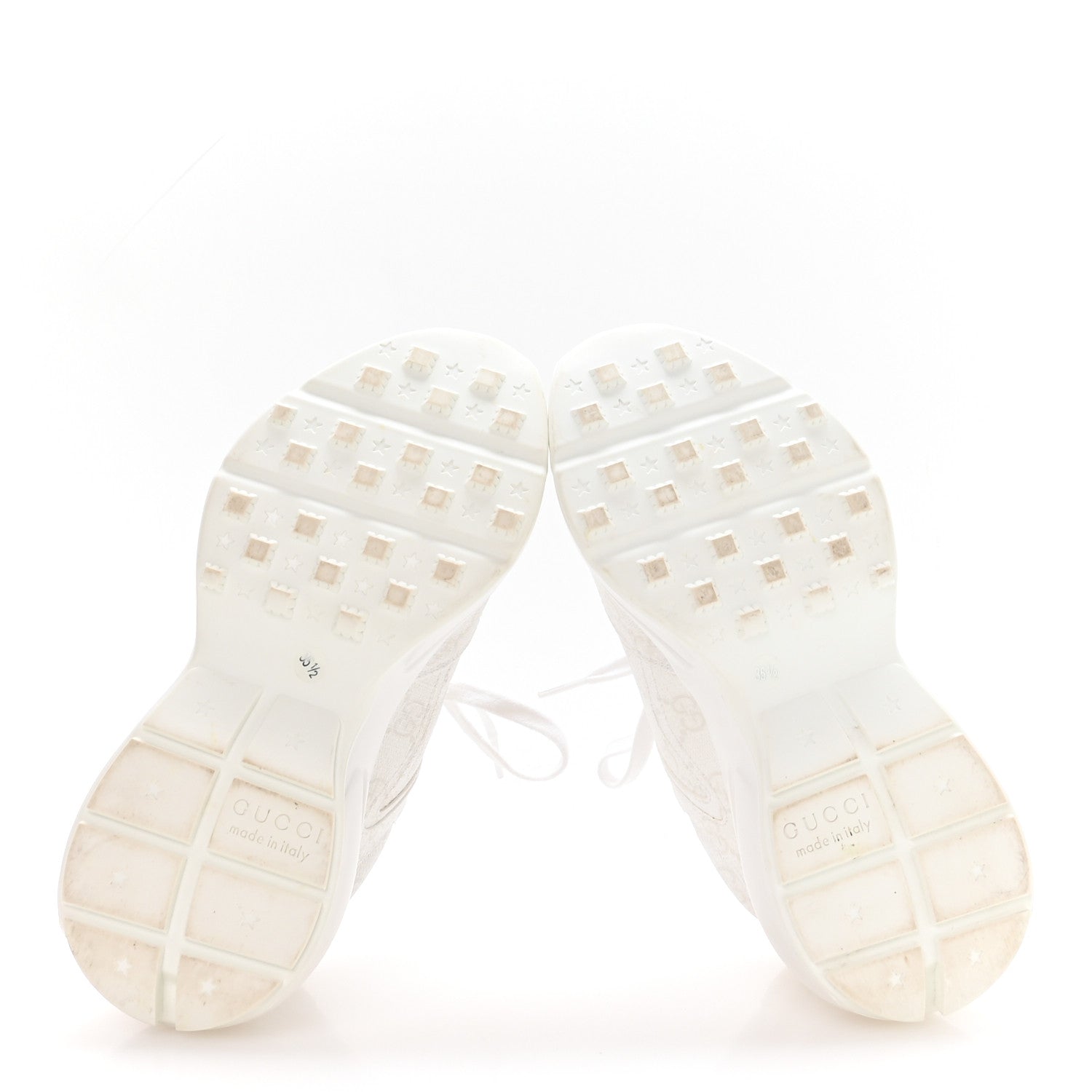 Gucci GG Supreme Monogram Womens Rhyton Sneakers 35.5 White 7 of 9