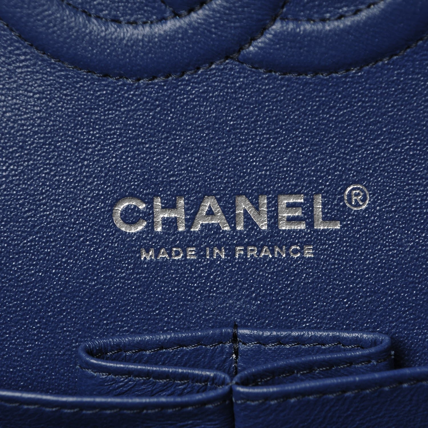 Chanel Caviar Quilted Medium Double Flap Dark Blue 7 of 8
