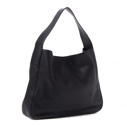 Prada Vitello Daino Shoulder Bag Black 2 of 9