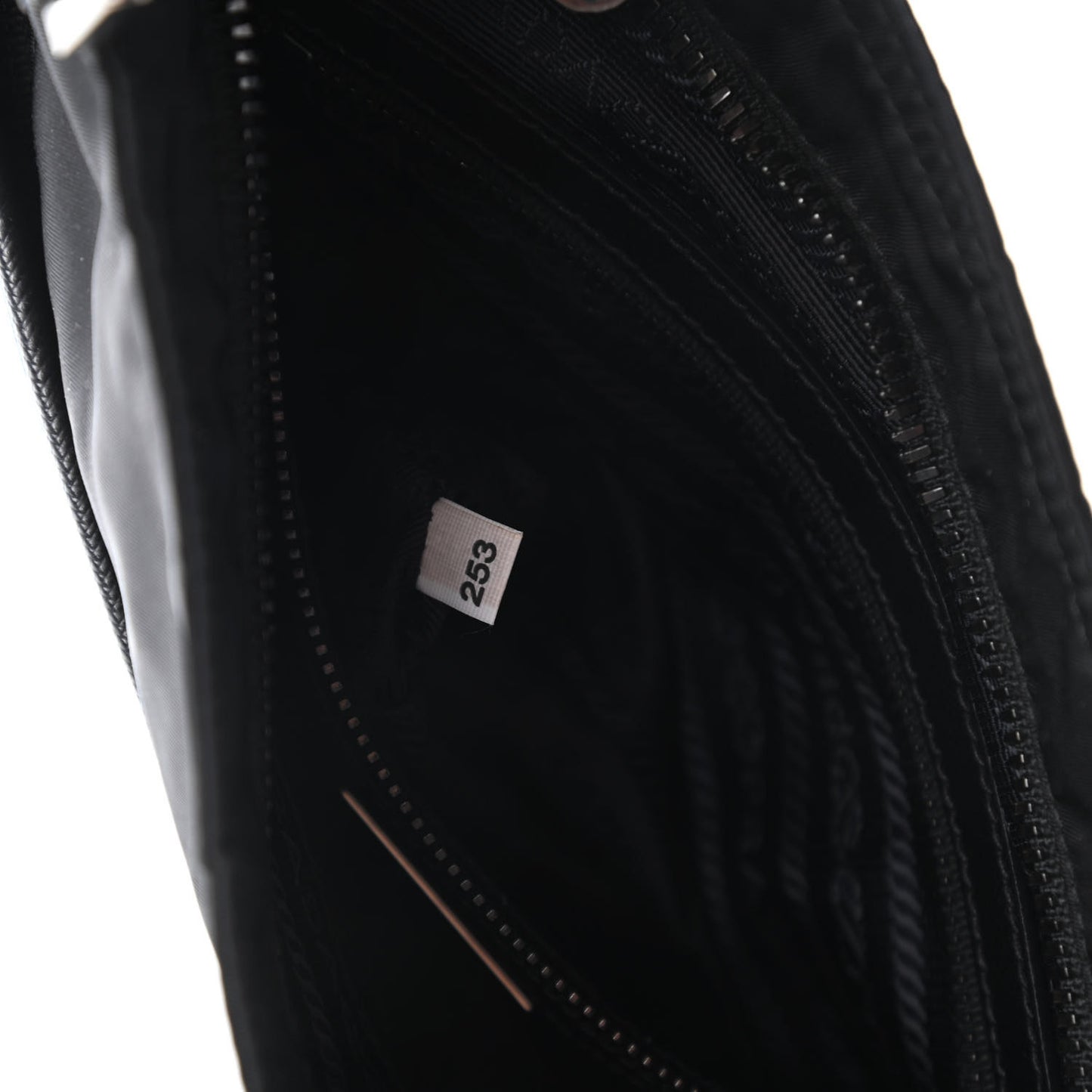 Tessuto Nylon Saffiano Flat Messenger Bag Black