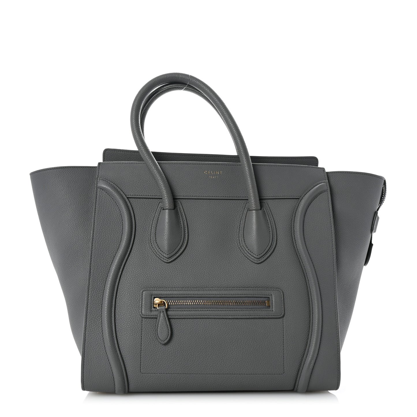 Drummed Calfskin Mini Luggage Kohl