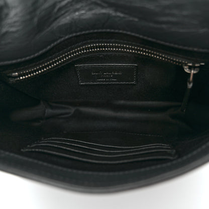 Saint Laurent Crinkled Calfskin Matelasse Monogram Niki Chain Wallet Dark Smog 5 of 11