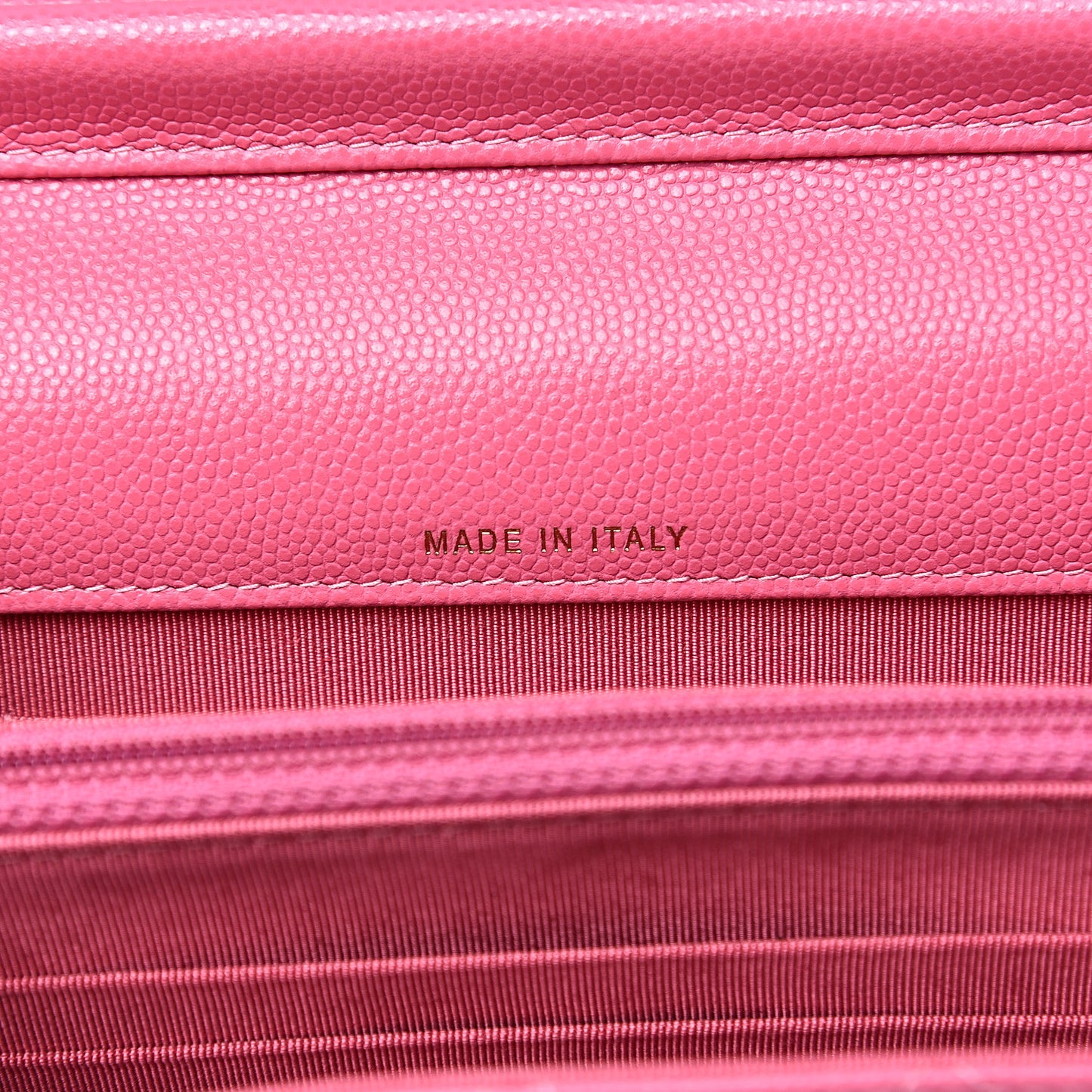 Caviar Quilted Square Wallet On Chain WOC Pink