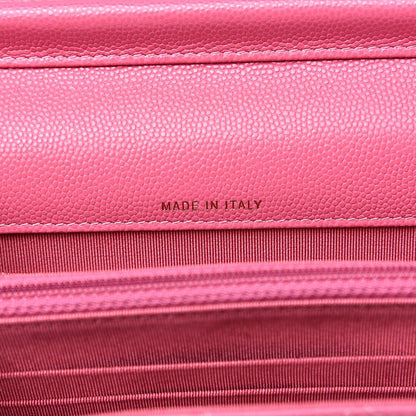 Chanel Caviar Quilted Square Wallet On Chain WOC Pink 6 of 10