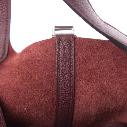 Hermes Taurillon Clemence Picotin Lock 18 PM Bordeaux 6 of 11