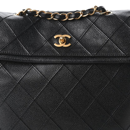 Chanel Caviar Diamond Stitched Shoulder Bag Black 10 of 10