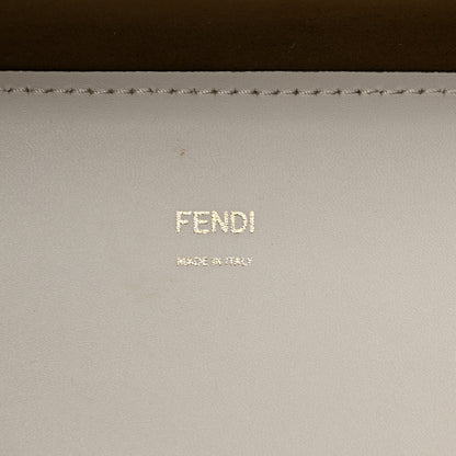 Fendi Vitello King Plexiglass Elaphe Snakeskin Print Logo Medium Fendi Sunshine Shopper Tote Ice White 6 of 14