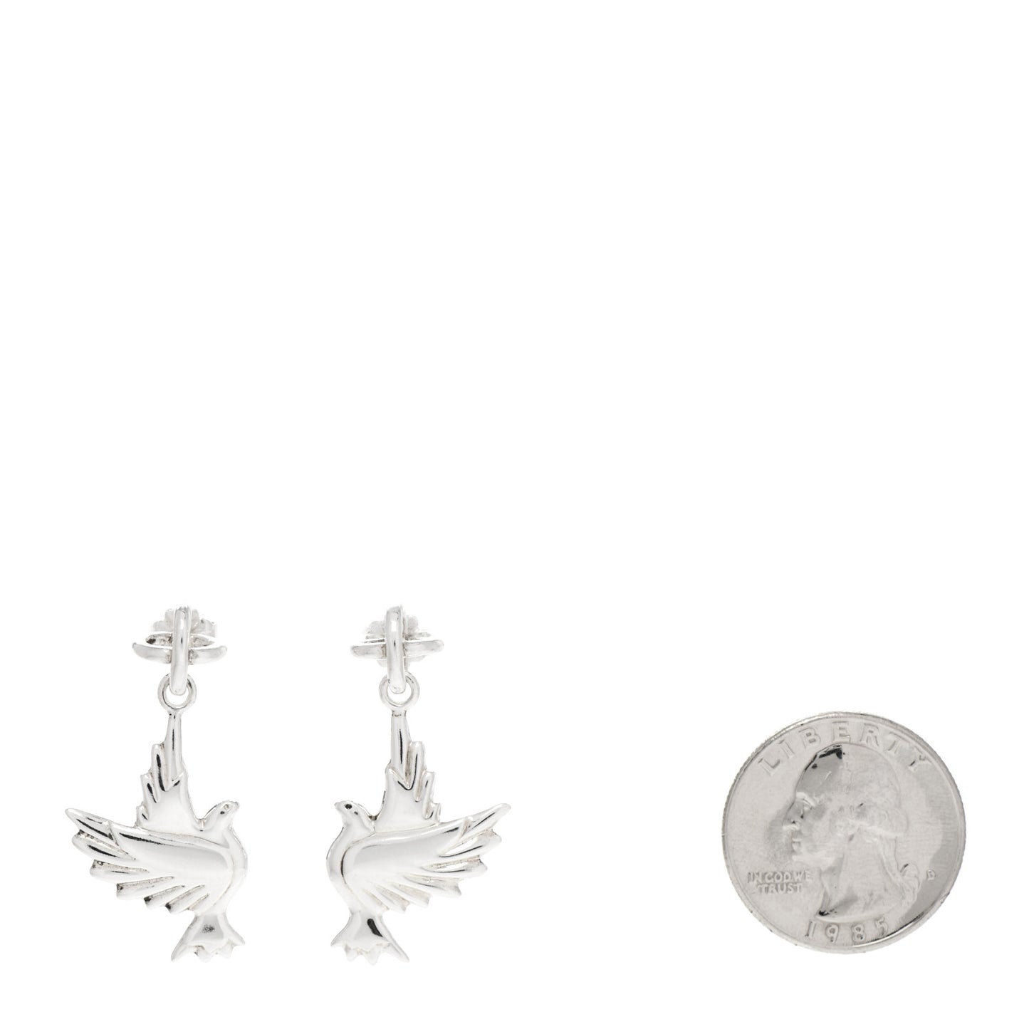 Sterling Silver Dove Earrings