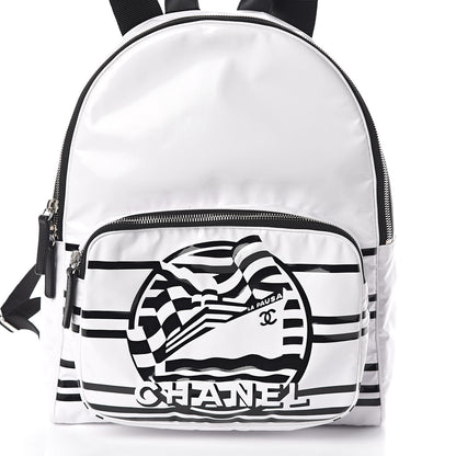 Chanel Vinyl La Pausa Bay Backpack White 7 of 9