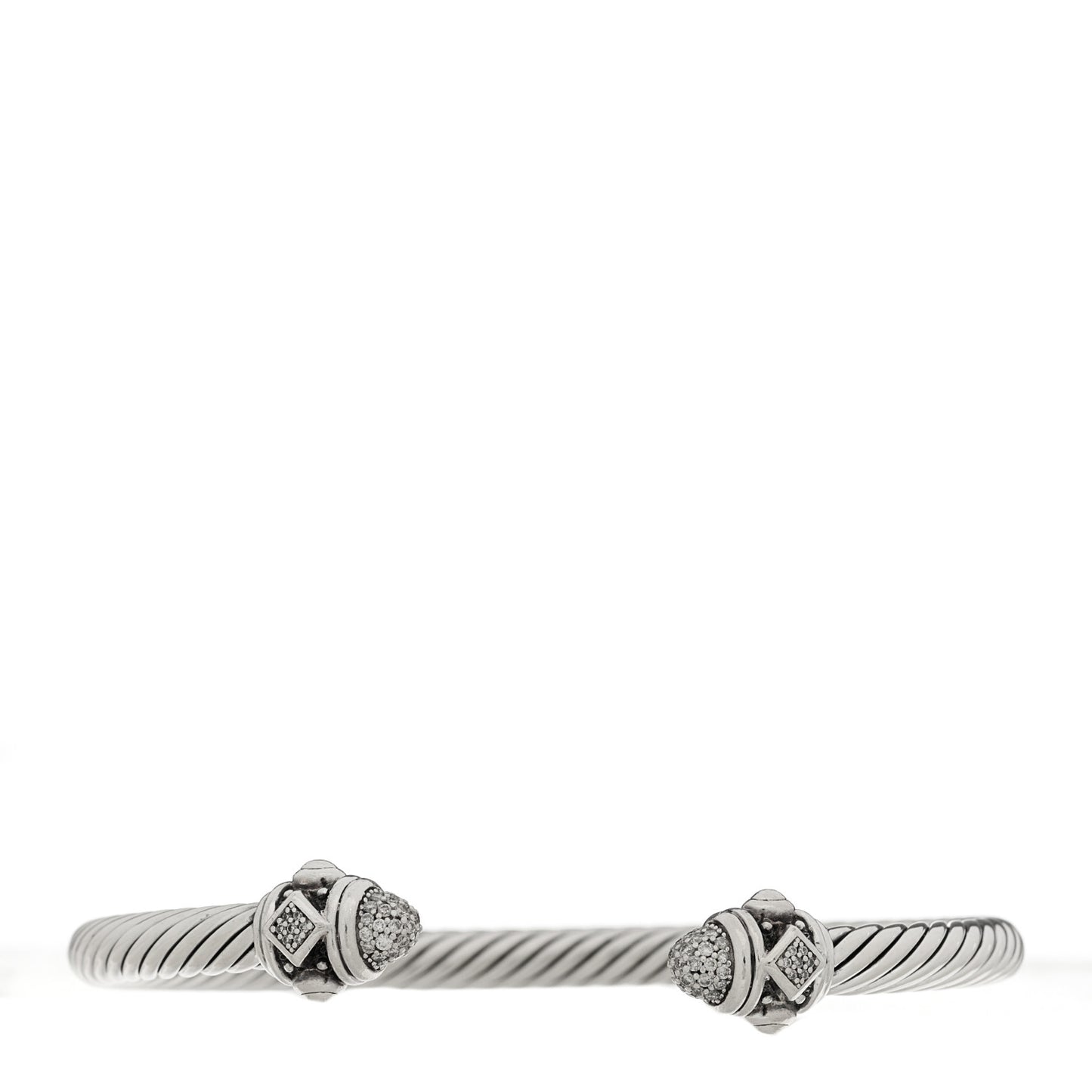 Sterling Silver Diamond 5mm Cable Renaissance Bracelet