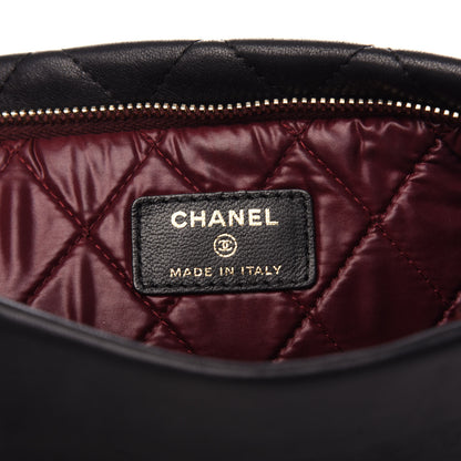 Chanel Lambskin Quilted CC Beauty Clutch Black 5 of 9