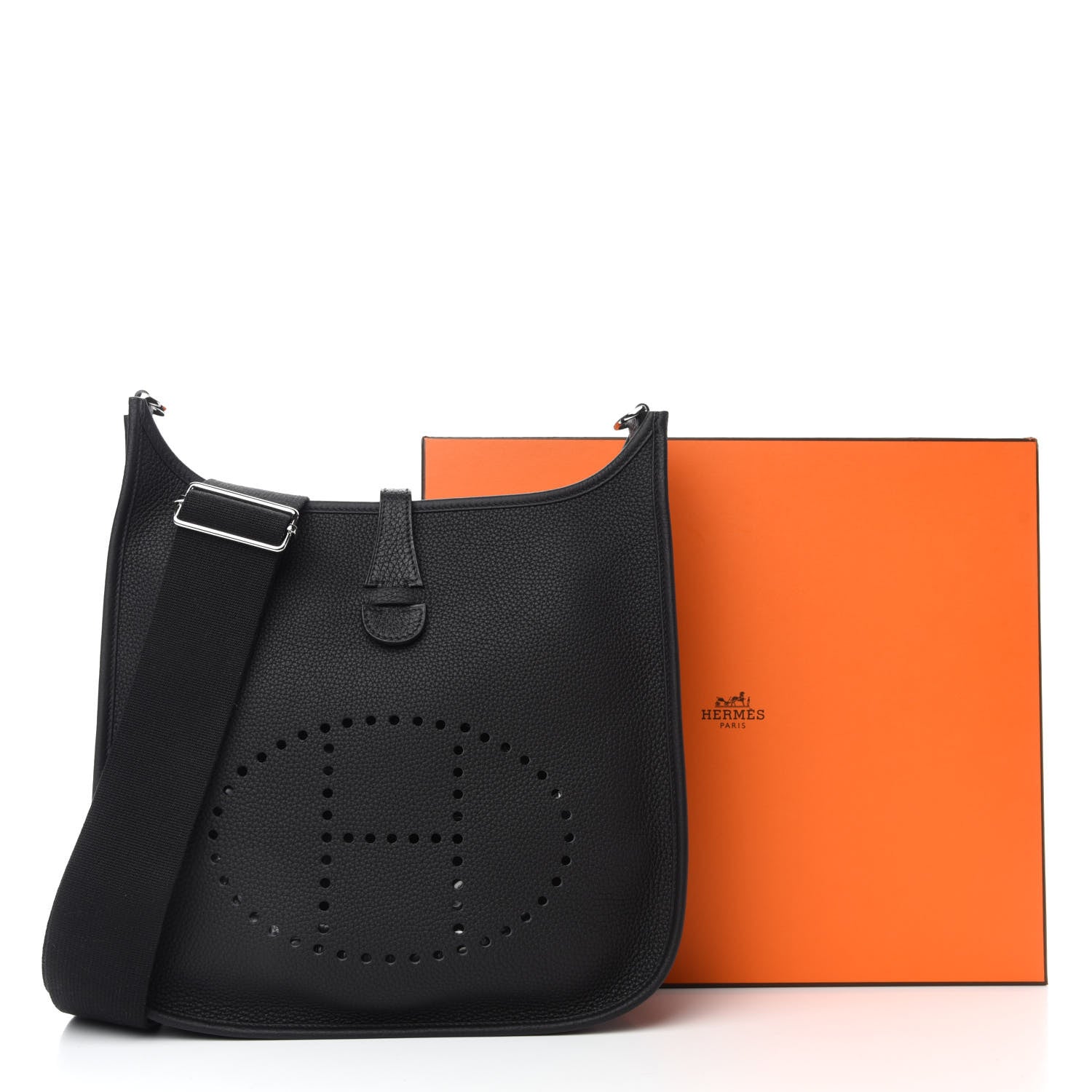 Hermes Taurillon Clemence Evelyne III PM Black 11 of 11