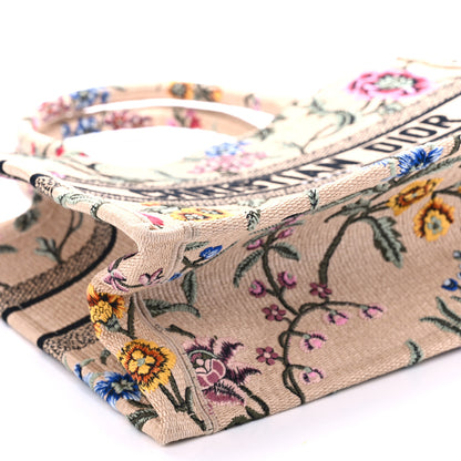 Christian Dior Raffia Embroidered Petites Fleurs Medium Book Tote Natural 8 of 9