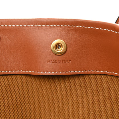 Celine Triomphe Canvas Calfskin Medium Cabas Bag Tan 7 of 15