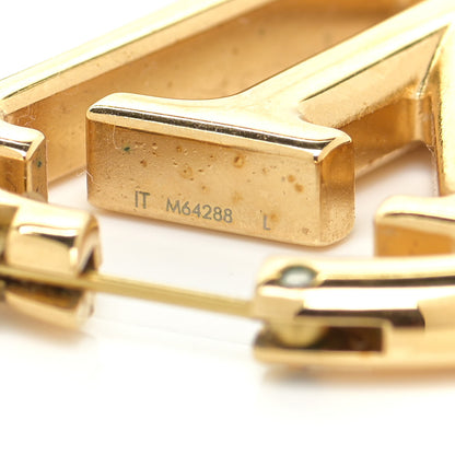 Louis Vuitton Metal Louise Hoop Earrings Gold 5 of 6