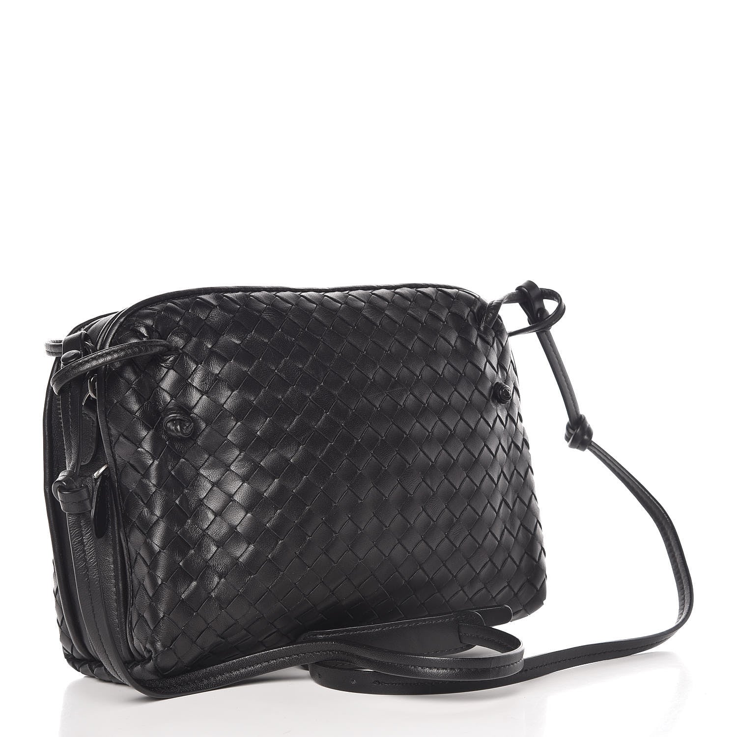Bottega Veneta Nappa Intrecciato Pillow Crossbody Messenger Black 3 of 12