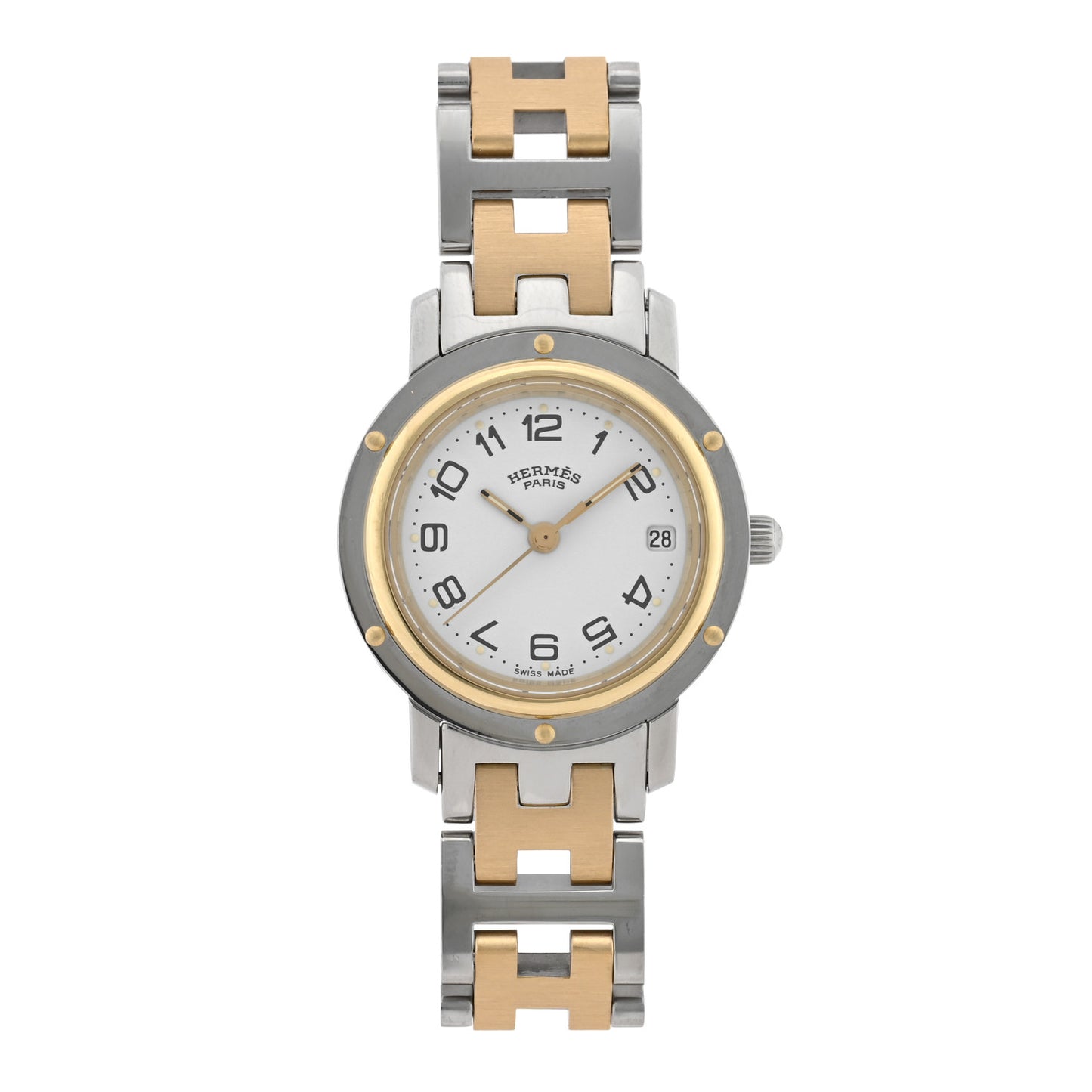 Stainless Steel 24mm Clipper Quartz Watch Gold