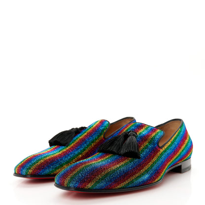 Christian Louboutin Glitter Mens Tassel Serge Officialito Flat Loafers 43.5 Multicolor 4 of 10