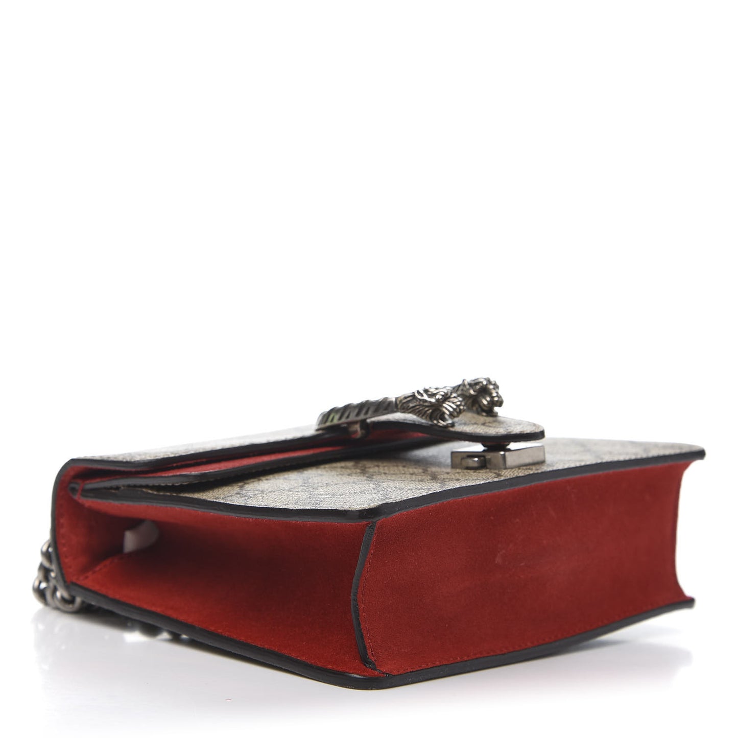 GG Supreme Monogram Mini Dionysus Shoulder Bag Hibiscus Red