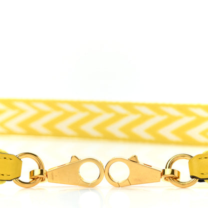 Hermes Toile Swift 25mm Sangle ZigZag Shoulder Strap Jaune de Naples White 3 of 7