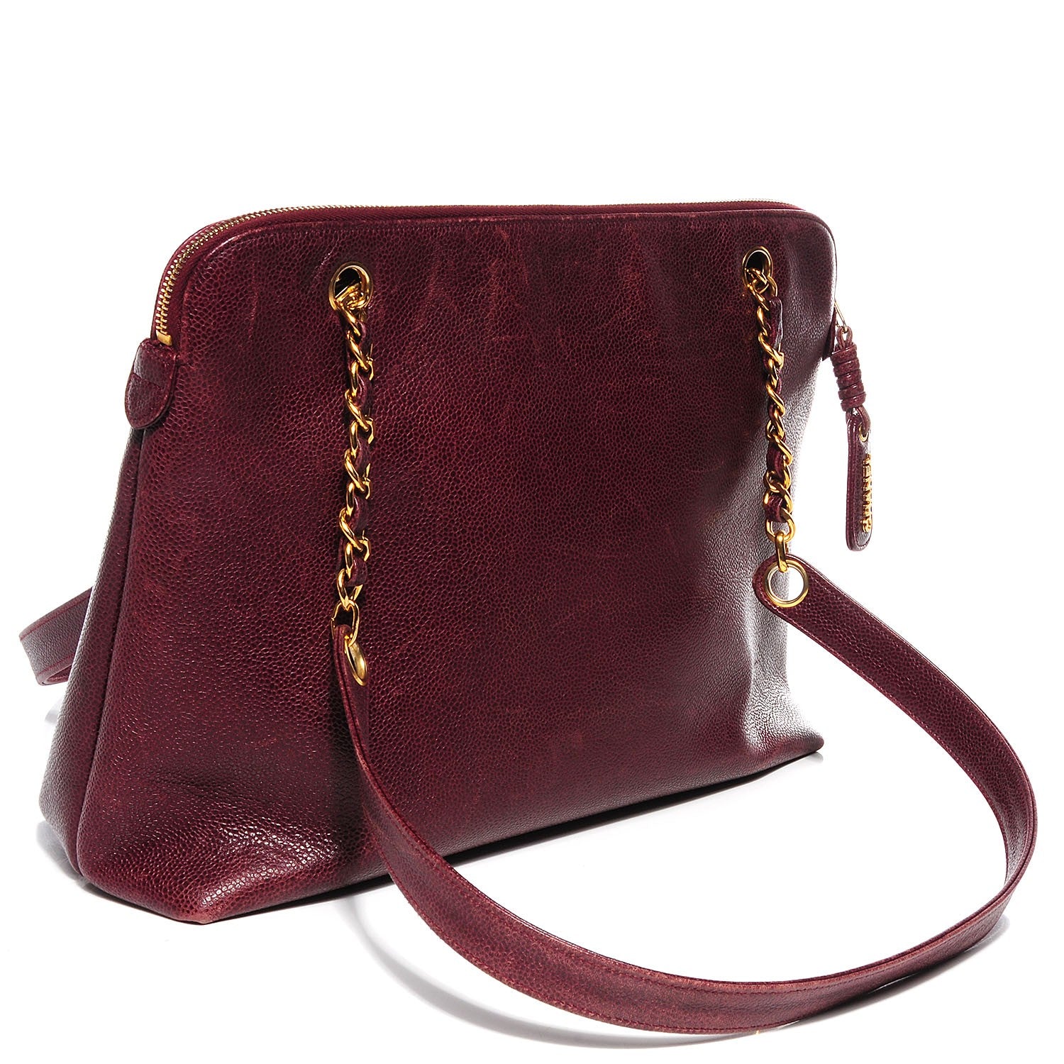 Chanel Caviar Shoulder Bag Bordeaux 3 of 9