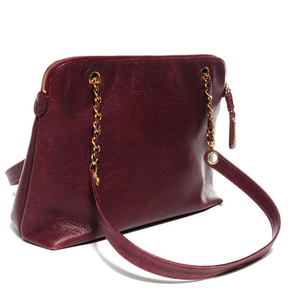 Chanel Caviar Shoulder Bag Bordeaux 3 of 9