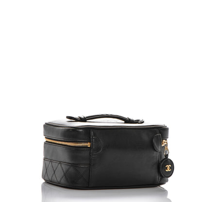 Chanel Lambskin Vanity Cosmetic Case Black 3 of 7