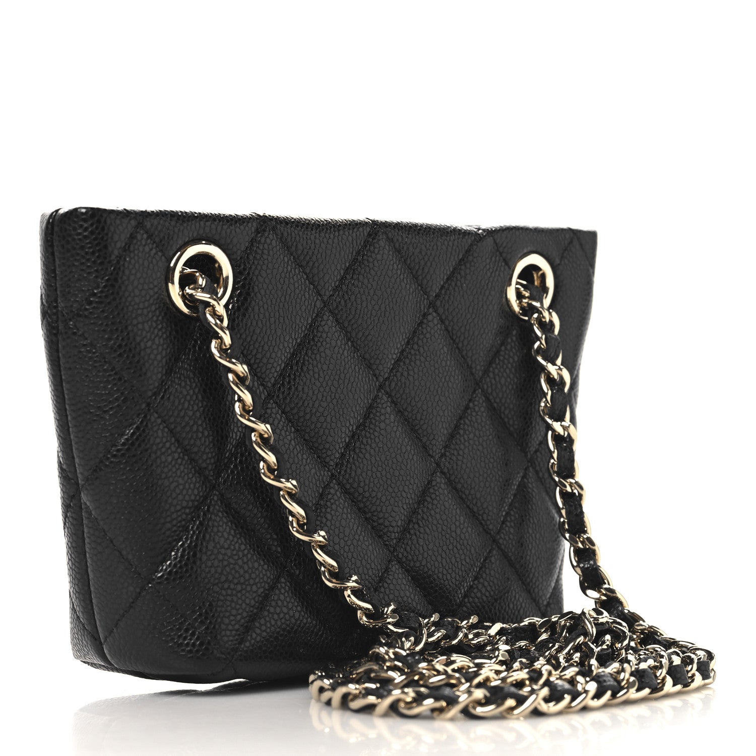Chanel Caviar Quilted Classic Clutch Tote With Chain Black 3 of 10